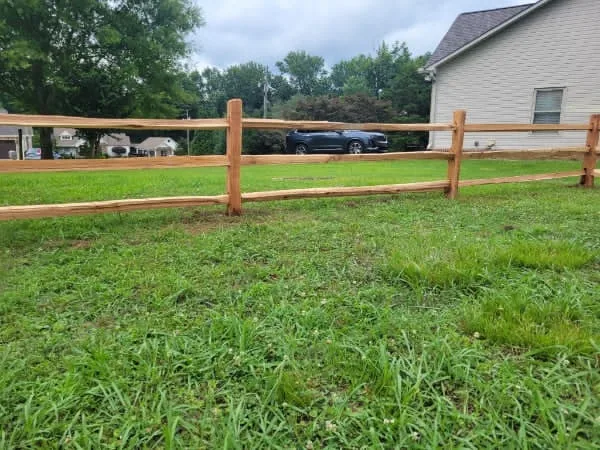 Cedar Split Rail Property Line