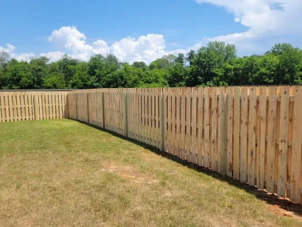 Wood Shadowbox Fence Line
